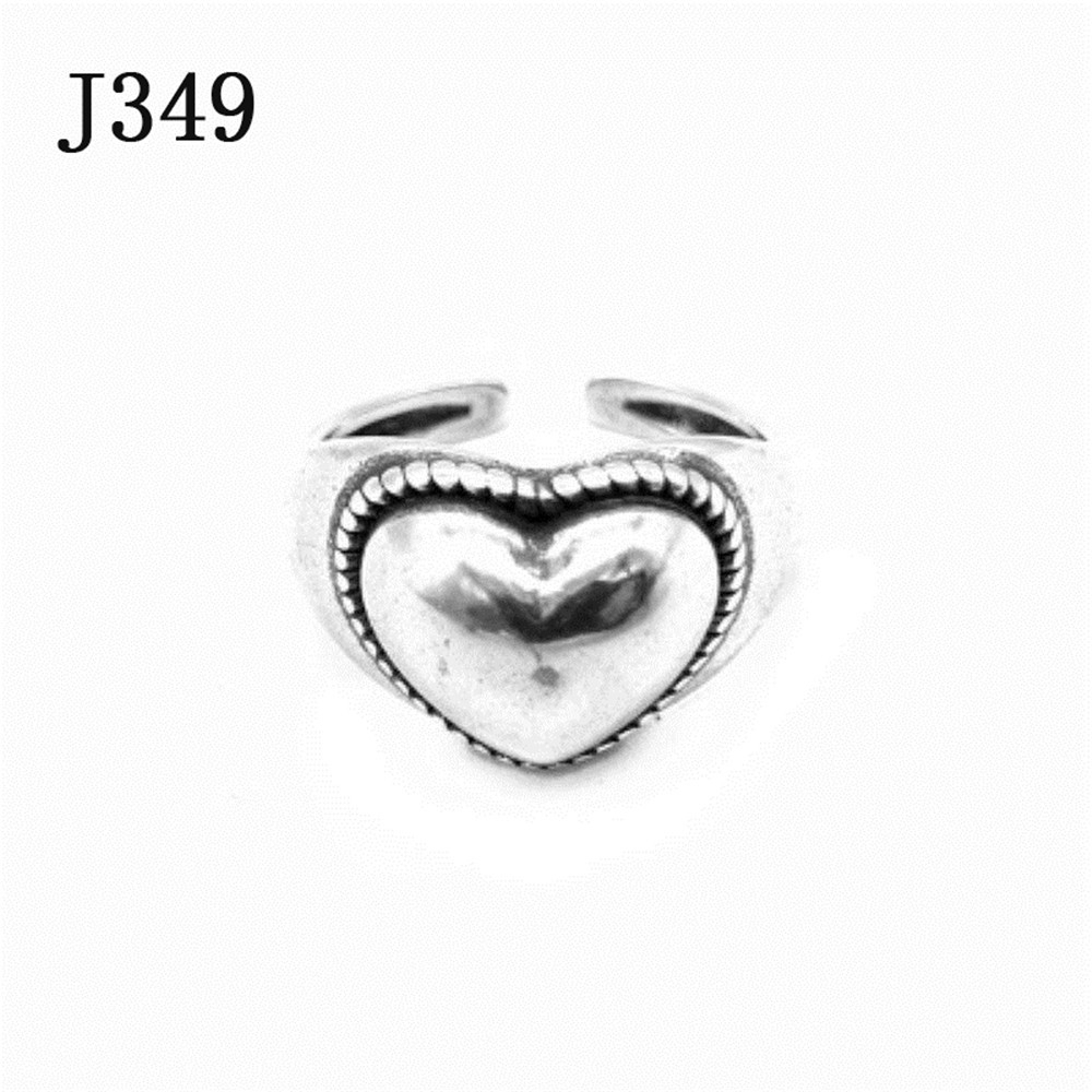 Nhẫn Hình Trái Tim Đính Đá Có Thể Điều Chỉnh Kích Cỡ Cho Nữ