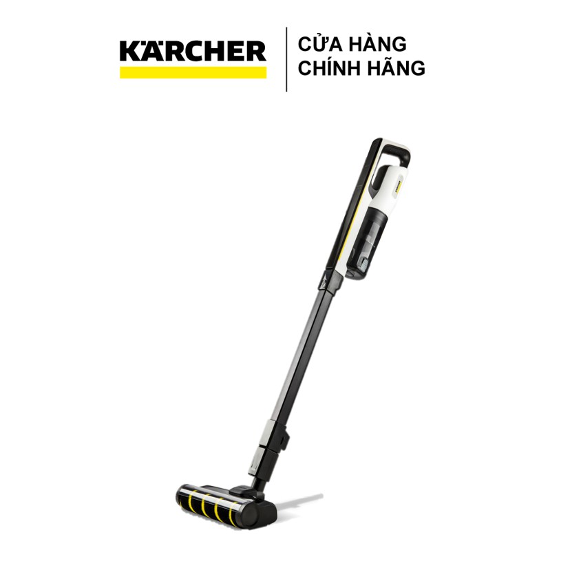 Máy hút bụi cầm tay dùng pin  Lithium-ion Karcher VC 4s với đầu hút xoáy 180 độ- công suất hút 15000 Pa - màu trắng