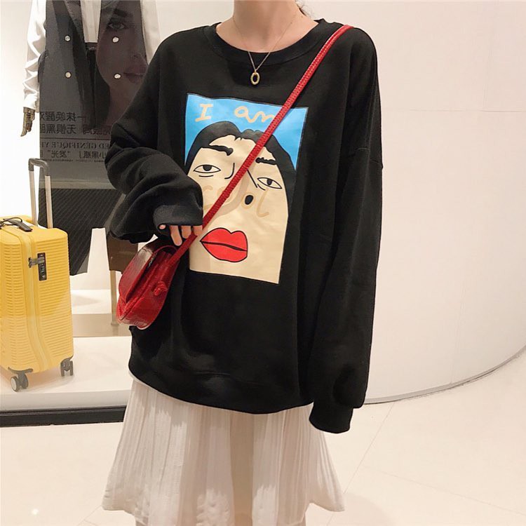 Áo sweater nam nữ YAYSHOP dáng rộng unisex chất nỉ dày dặn - SW &quot;IAMCOOL&quot;