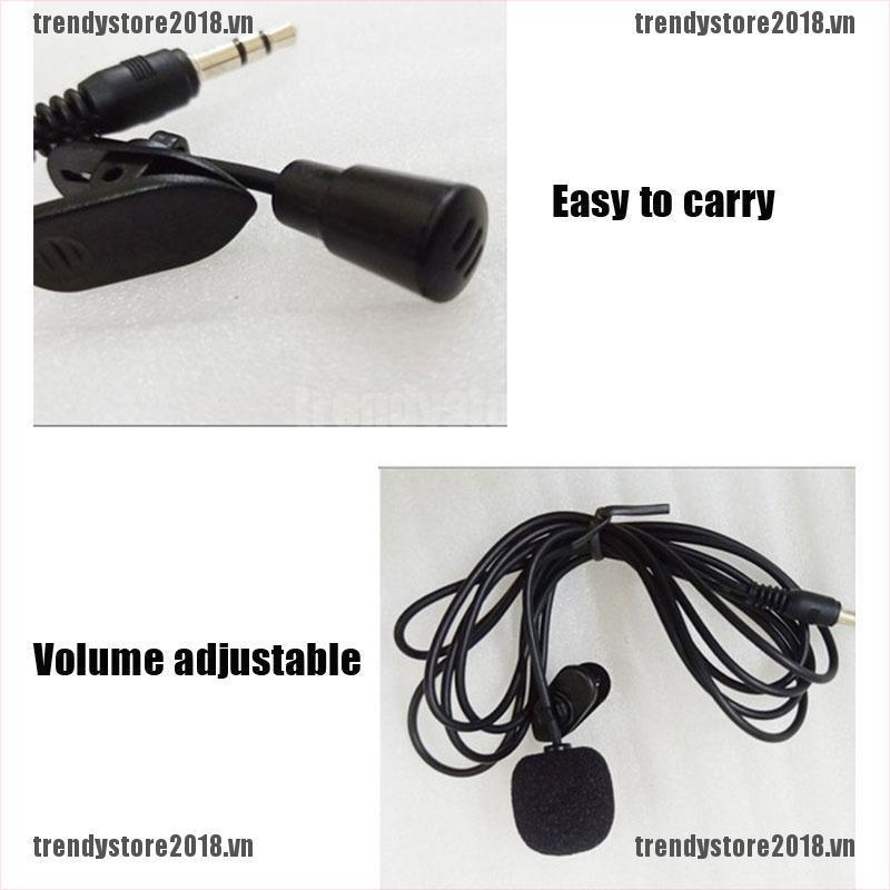 TREND 3.5mm Clip On Coat Lapel Microphone Hands Free Wired Condenser Mini Mic New