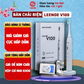 Bàn chải điện Leende V100 sóng âm, bàn chải đánh răng sạc từ tính đánh bay mảng bám