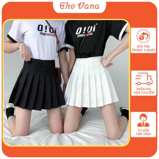 Chân váy xếp ly VANA váy tennis đen trắng trẻ trung năng động - sp 16