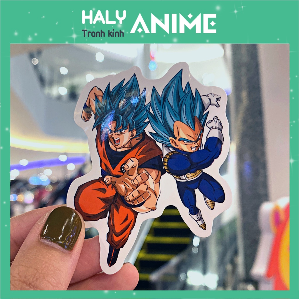Hình dán sticker anime SON GOKU , Set stiker cute, dễ thương dán mũ bảo hiểm, vali, laptop, chống nước, chống bay màu