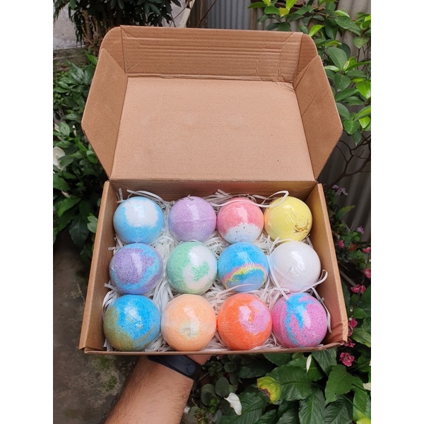 (100g) Viên thả bồn tắm tạo mùi, màu và sủi bọt bath bomb siêu thơm