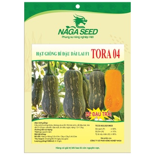 Hạt giống bí đỏ hạt đậu dài lai f1 - tora 04, bí củ lạc, bí đỏ hồ lô, butternut pumpkin seed f1 - tora 04