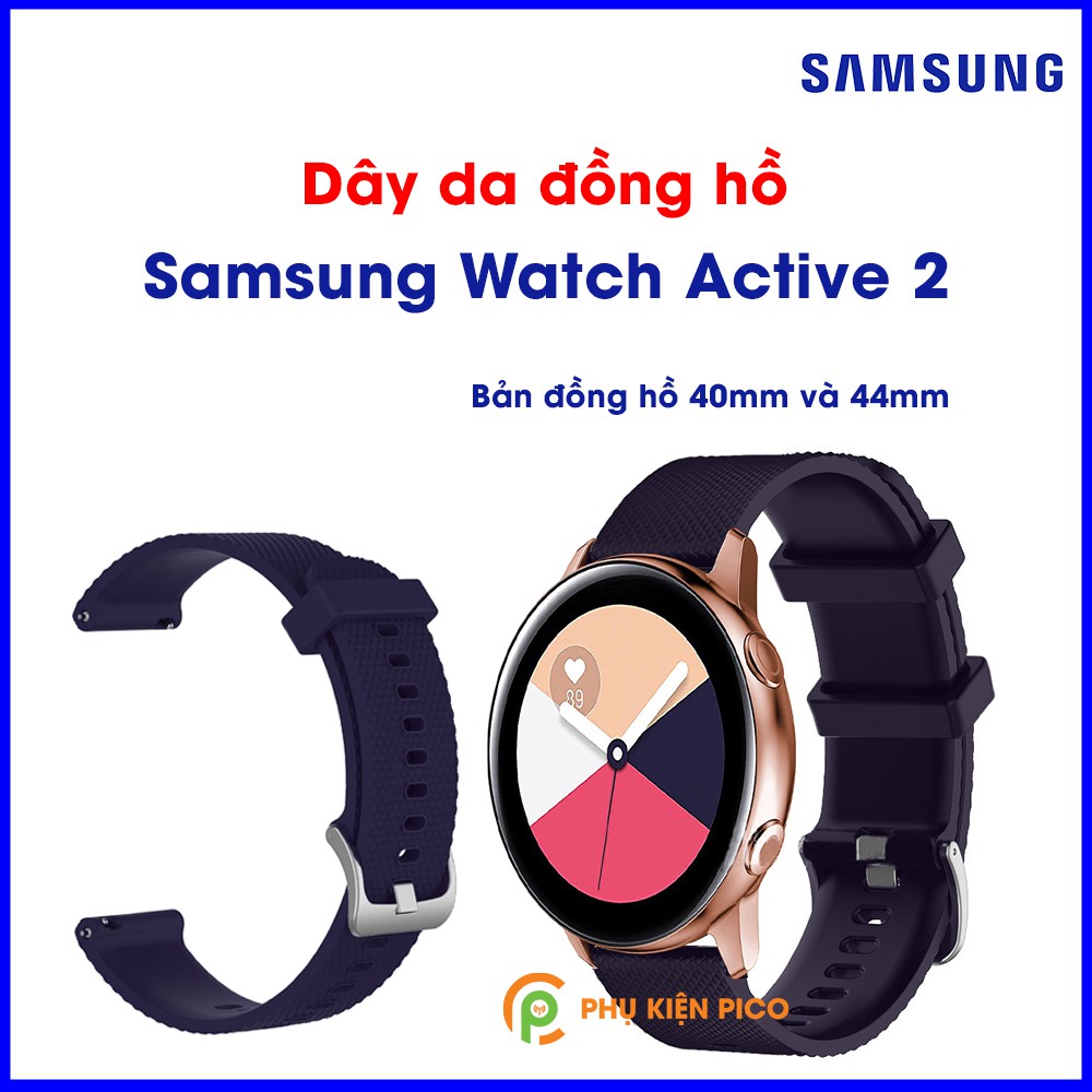 Dây silicon đồng hồ Samsung Galaxy Watch Active 2 bản 40/44mm dây 20mm vân carbon