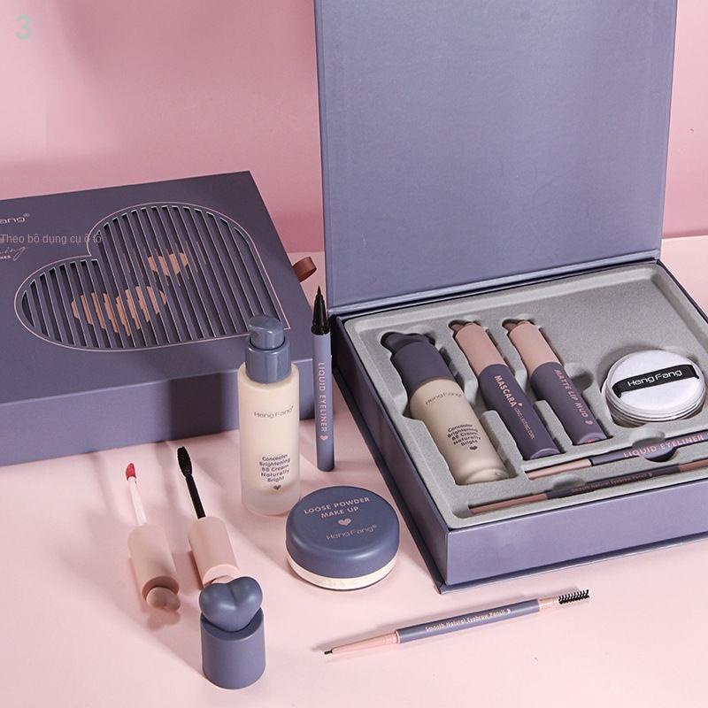 ▲۩✓Hộp quà sáu mảnh trang điểm cho người nổi tiếng nhịp tim BB cream Mascara dạng bột lỏng kẻ mắt chì mày bộ đầy đủ | BigBuy360 - bigbuy360.vn