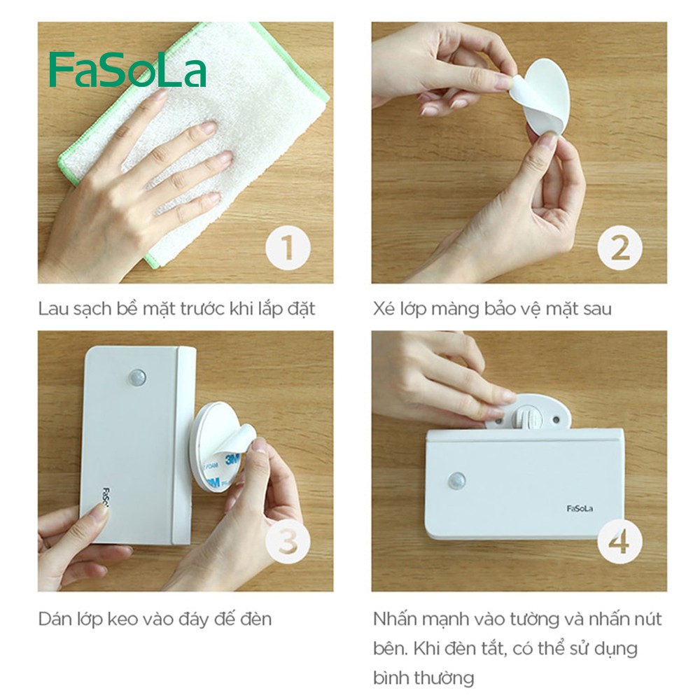 Đèn cảm biến tự sáng khi có người, 2 mức sáng FASOLA FSLDZ-174
