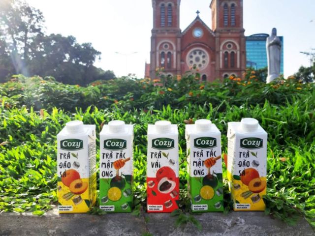 {Lẻ 1 Hộp 225ml} Trà Hoa Quả Cozy Uống Liền