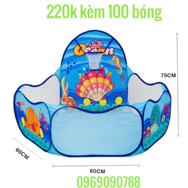 Nhà bóng kèm 100 quả bóng