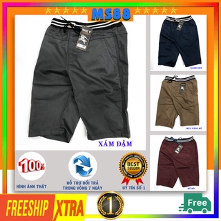 Quần Kaki Nam ngắn lưng thun cao cấp thời trang quần short kaki nam lưng thun KLT-01