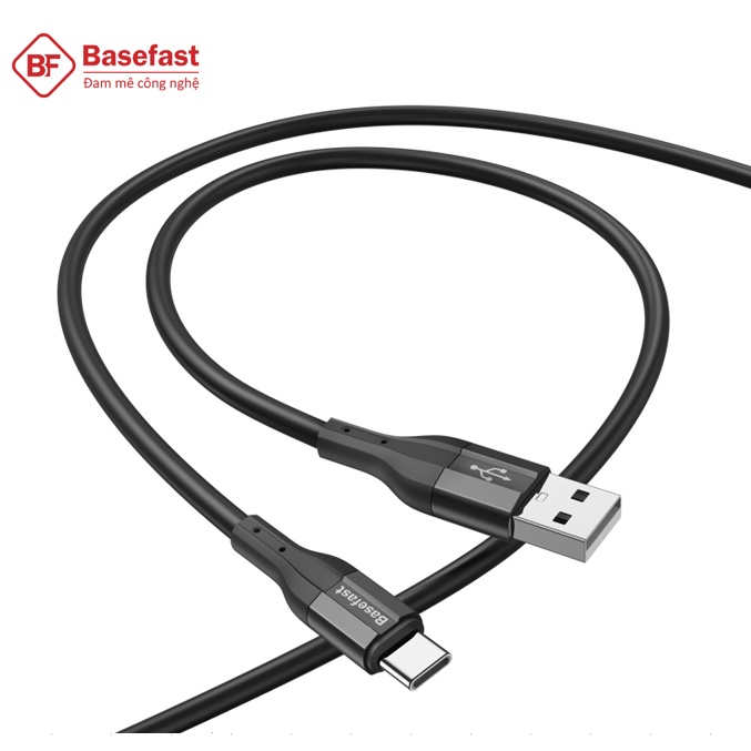 Cáp Sạc Nhanh TypeC Cao Cấp Basefast CS51A - Dây Sạc Nhanh 3A Silicon Chống Quá Tải Nhiệt