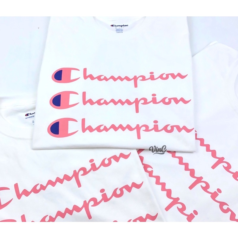 Áo thun Champion Stacked logo unisex Chính Hãng