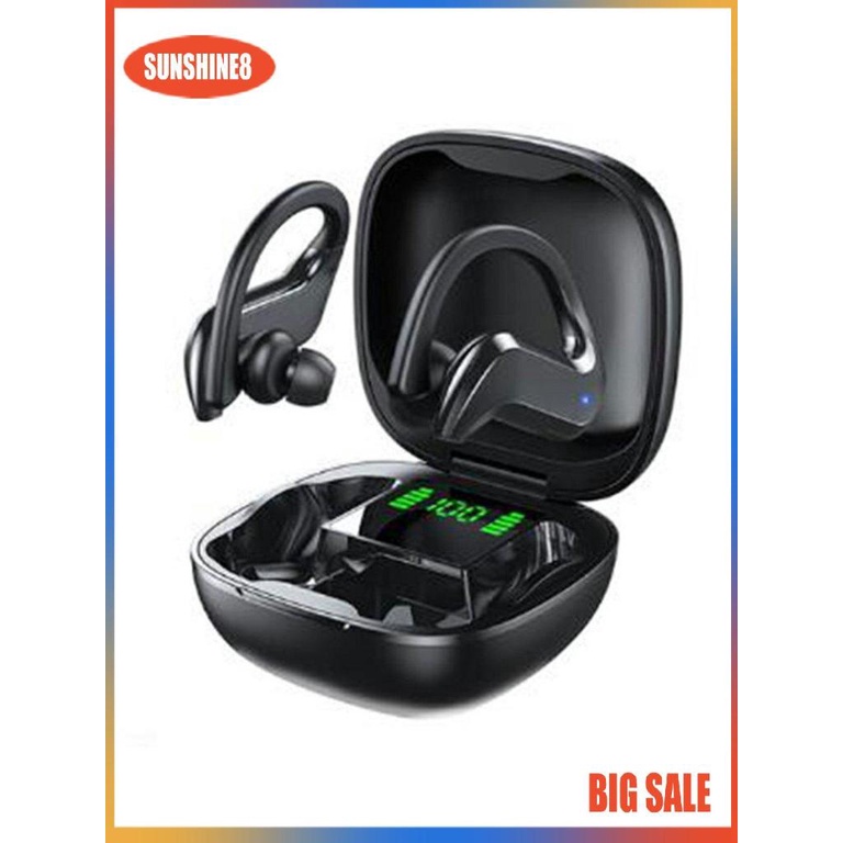 【SUN】Wireless Headset MD03 Ear Hook Digital Display Waterproof Sports Headset