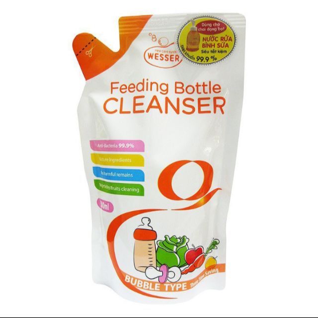 Nước rửa bình sữa bịch Wesser  500ml
