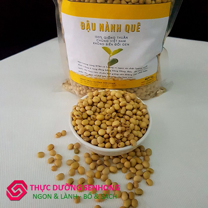 Đậu nành quê (1kg - Non GMO) Giống thuần chủng Việt Nam chuyên làm sữa đậu, làm natto