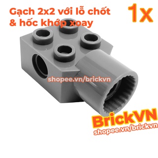 [1 Cái] LEGO Khớp Nối Xoay Technic, Gạch 2x2 Với Lỗ Chốt, Xám Đậm ID 4225973 48169