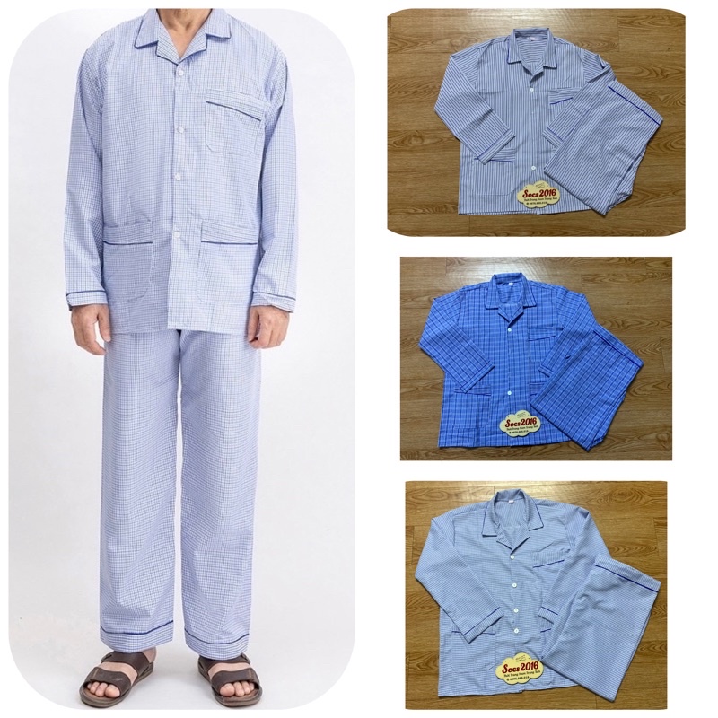 Bộ pyjama bộ đồ ngủ dài tay cho bố