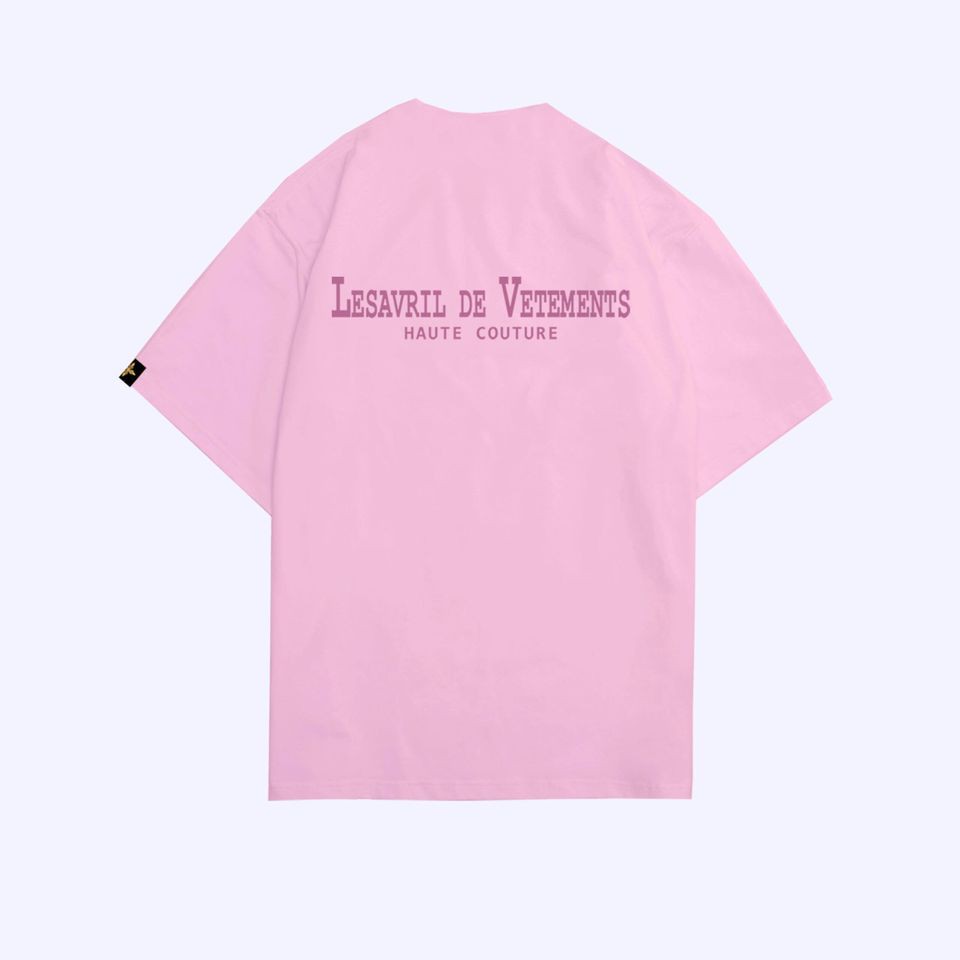 Áo thun Lesavril de Vetements Haute Couture Pink