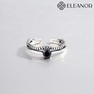 Nhẫn Bạc Đính Đá Đen Eleanor  - SP001083