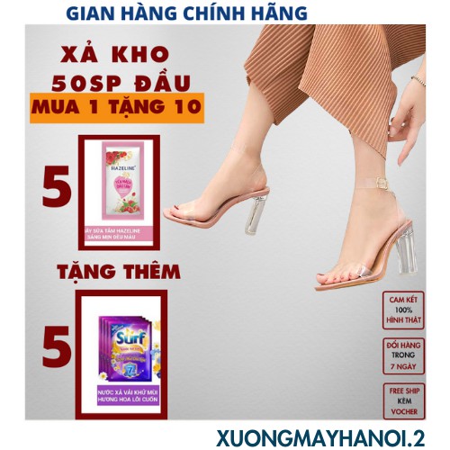 Dép cao gót dép sandal nữ quai trong đi cực êm dễ phối đồ, thời trang Hàn Quốc, XUONGMAYHANOI.2