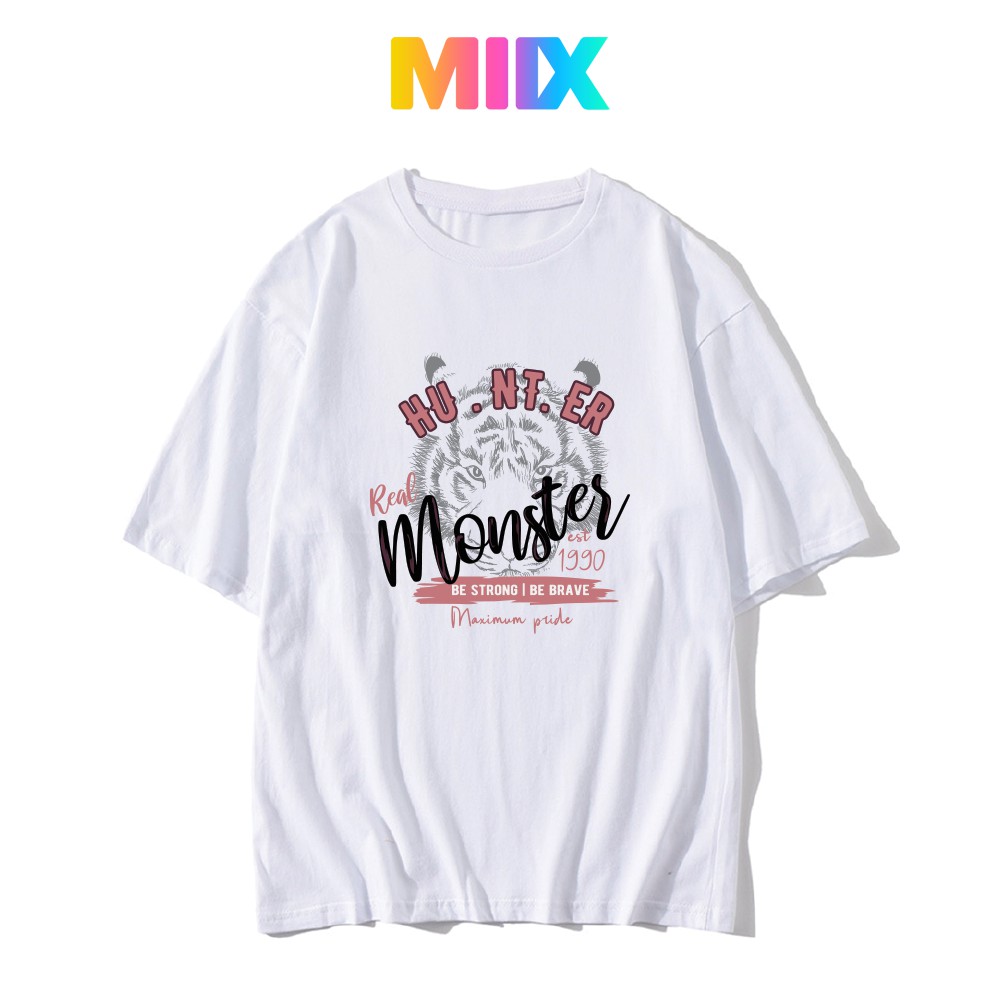 Áo thun tay lỡ form rộng unisex Miix basic tee màu đen MT026