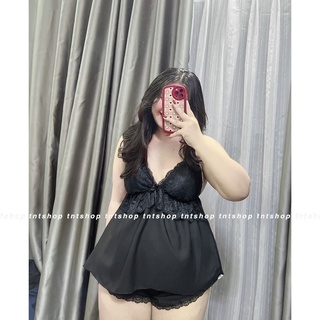 SET ĐỒ BỘ LỤA NGỦ REN SEXY [TNT SHOP BIGSIZE 60KG 90KG]