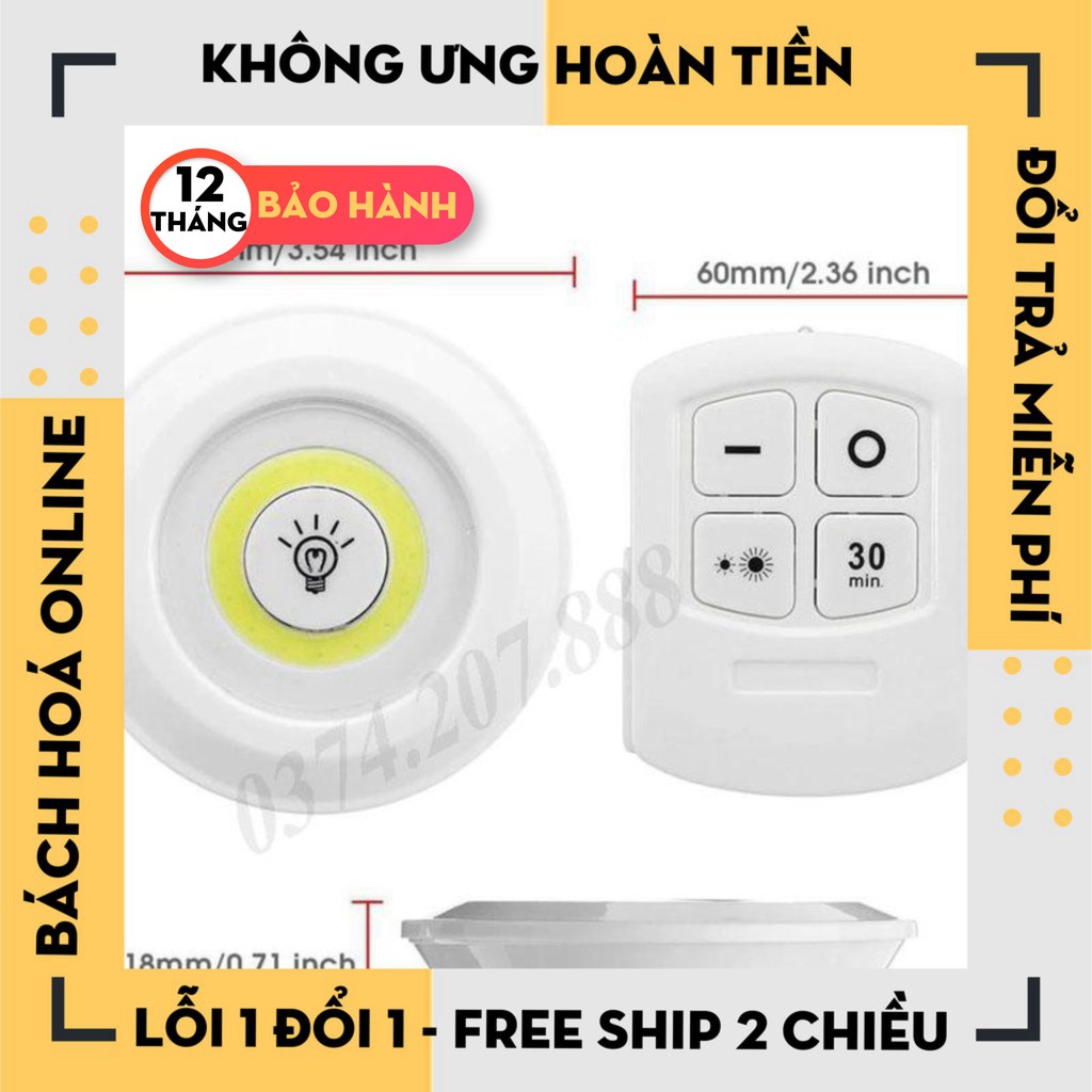 Đèn LED dán tường có điều khiển từ xa, hẹn giờ, điều chỉnh mức sáng tiện lợi-Bộ 3 bóng đèn kèm điều khiển - GD224