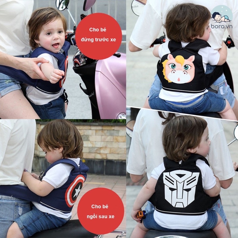 Đai đi xe máy cho bé