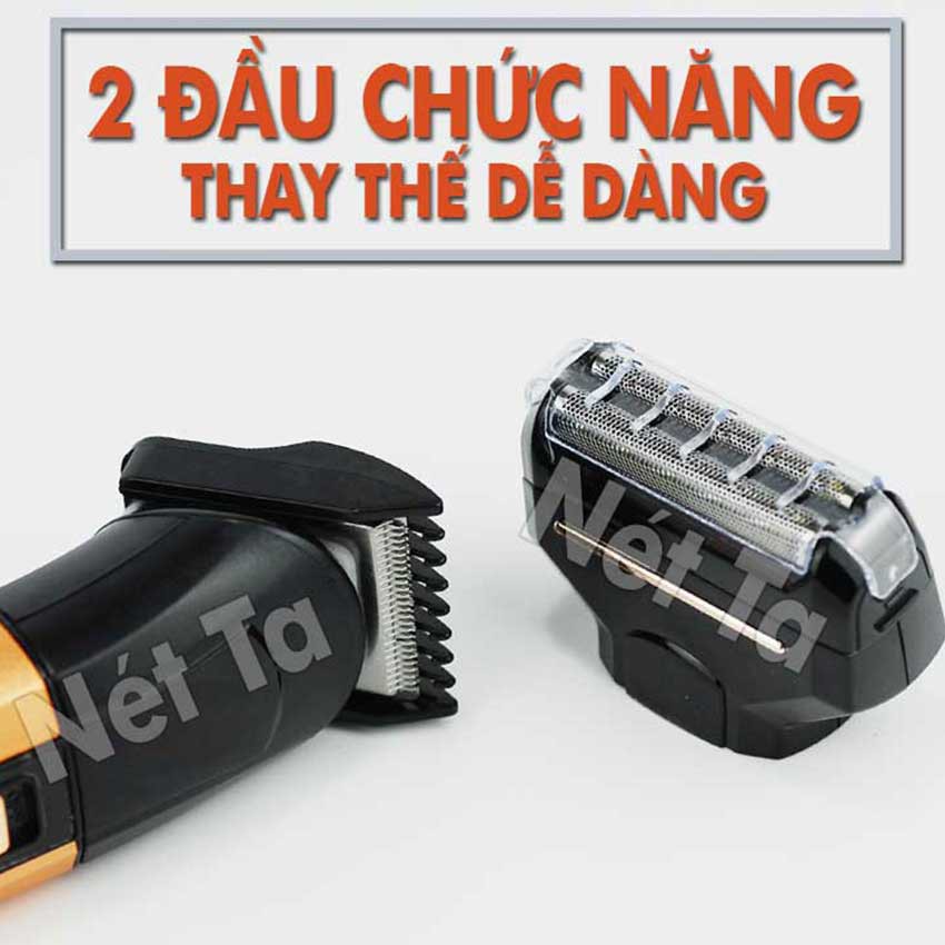 Máy cạo râu, tông đơ cắt tóc BOTENG BT-T1-B đa năng 2in1