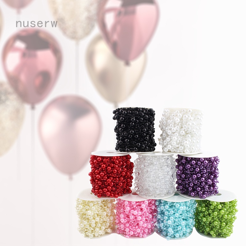 Chuỗi Hạt Ngọc Trai Nhân Tạo 30M 3 8mm Dùng Để Trang Trí Tiệc Cưới