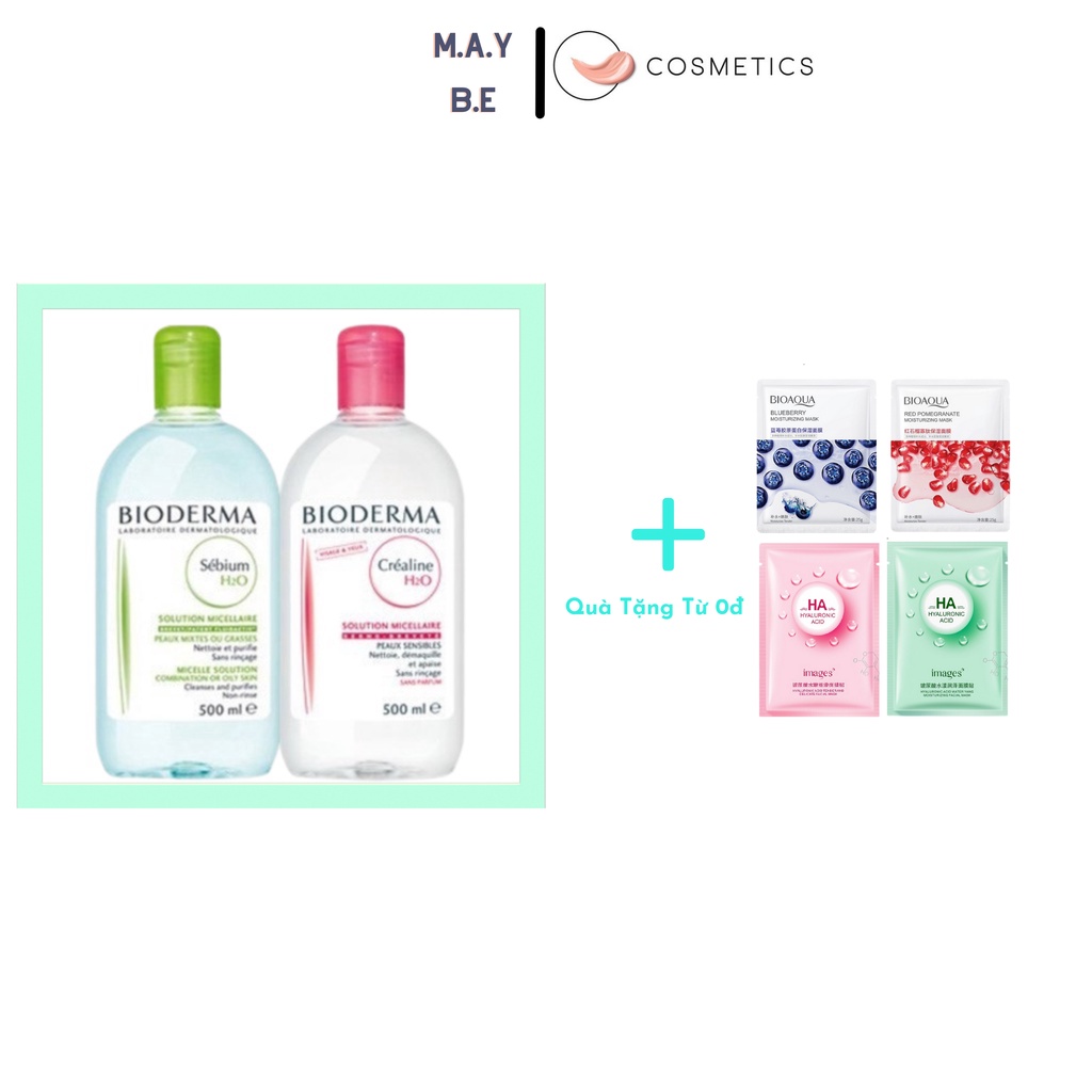 Nước Tẩy Trang Bioderma Dành Cho Da Dầu Mụn, Nhạy Cảm Giúp Lấy Đi Những Bụi Bẩn, Dầu Thừa Trên Da 500ml