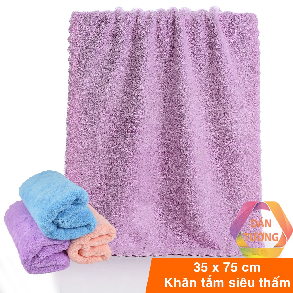 Khăn tắm lông mềm siêu thấm hút nước 35x75 cm MDT _KSM, khăn tắm lau mặt đa năng