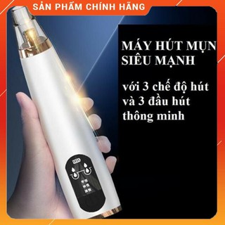 Máy Hút Mụn Mini Cầm Tay Cao Cấp ⚜️FREESHIP⚜️Máy Hút Mụn 3 đầu Tặng 1 Máy Massage Mặt