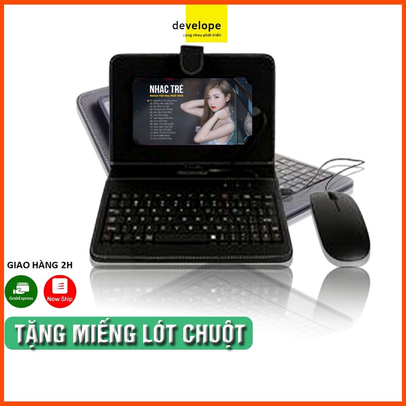 Bao da bàn phím kèm chuột + lót chuột cho Smartphone có hệ điều hành Androird,máy tính bàng