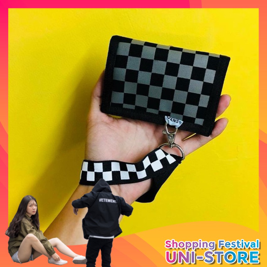 [Video + Ảnh Thật] Ví Caro Nam Nữ Cầm Tay Tiện Dụng Uni Official Store | BigBuy360 - bigbuy360.vn