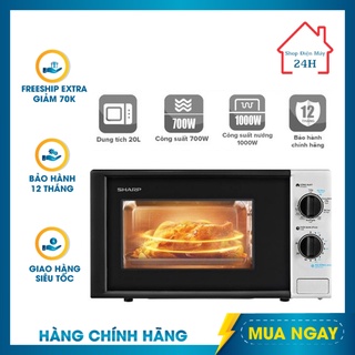 Lò vi sóng có nướng SHARP R-G225VN-BK 20 lít,Vi Sóng:700W,Nướng:1000W ,Hẹn Giờ,Nấu Kết Hợp,Legatop Phân Phối Chính Hãng