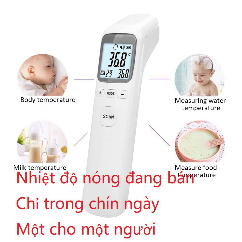 Nhiệt kế hồng ngoại phổ quát chất lượng cao đo không tiếp xúc chính xác trên trán / tai