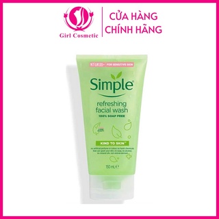 Sữa Rửa Mặt Simple Kind To Skin Refreshing Facial Wash Gel 150ml