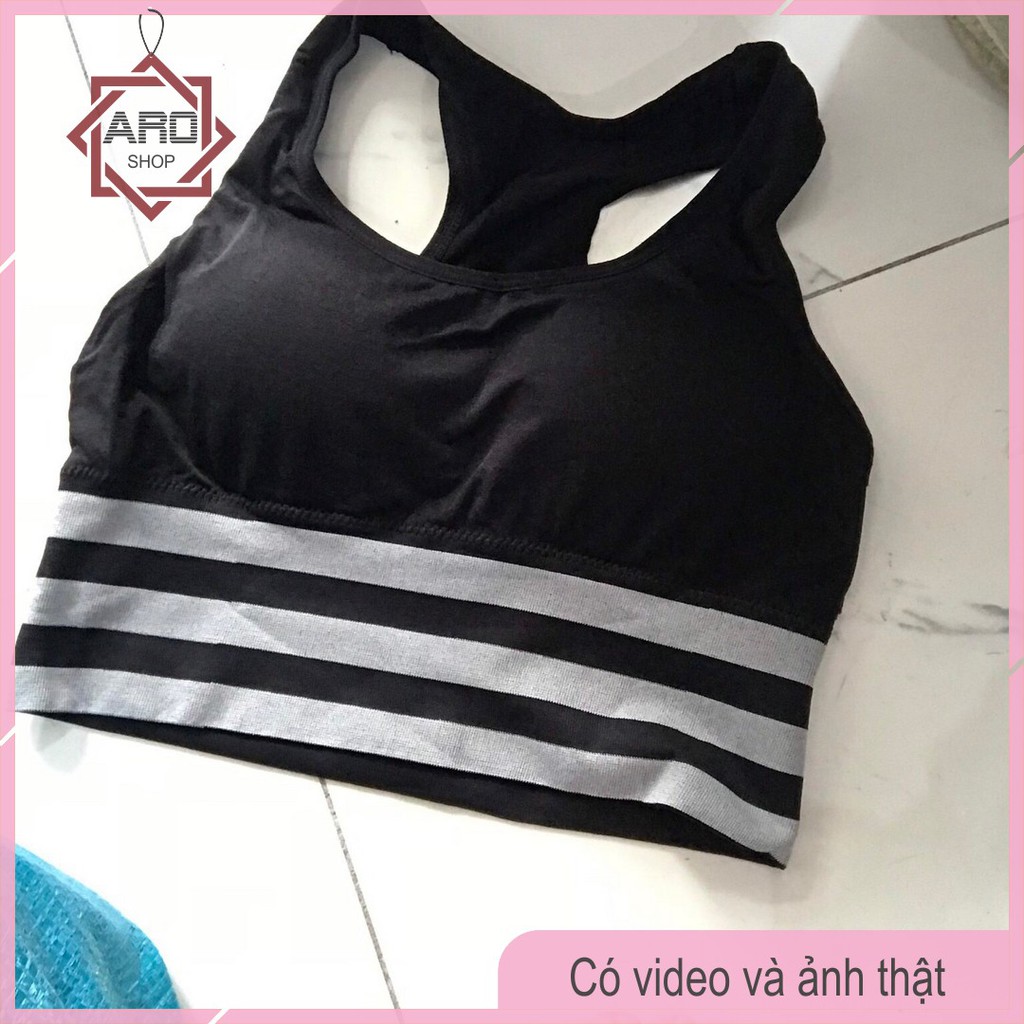 Áo Bra Croptop Kẻ Tạo Eo Tập Gym, Yoga BR61