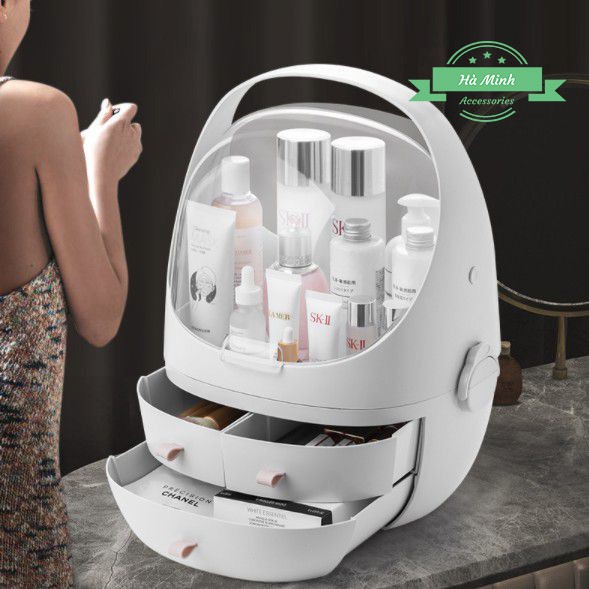 Hộp Đựng Mỹ Phẩm, Đồ Trang Điểm Có Ngăn Kéo Tiện Lợi Siêu Xinh-HMP04