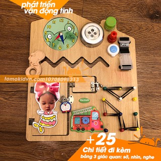 Bảng bận rộn busyboard cho bé từ 6 tháng - phát triển vận động - theo pp montessori