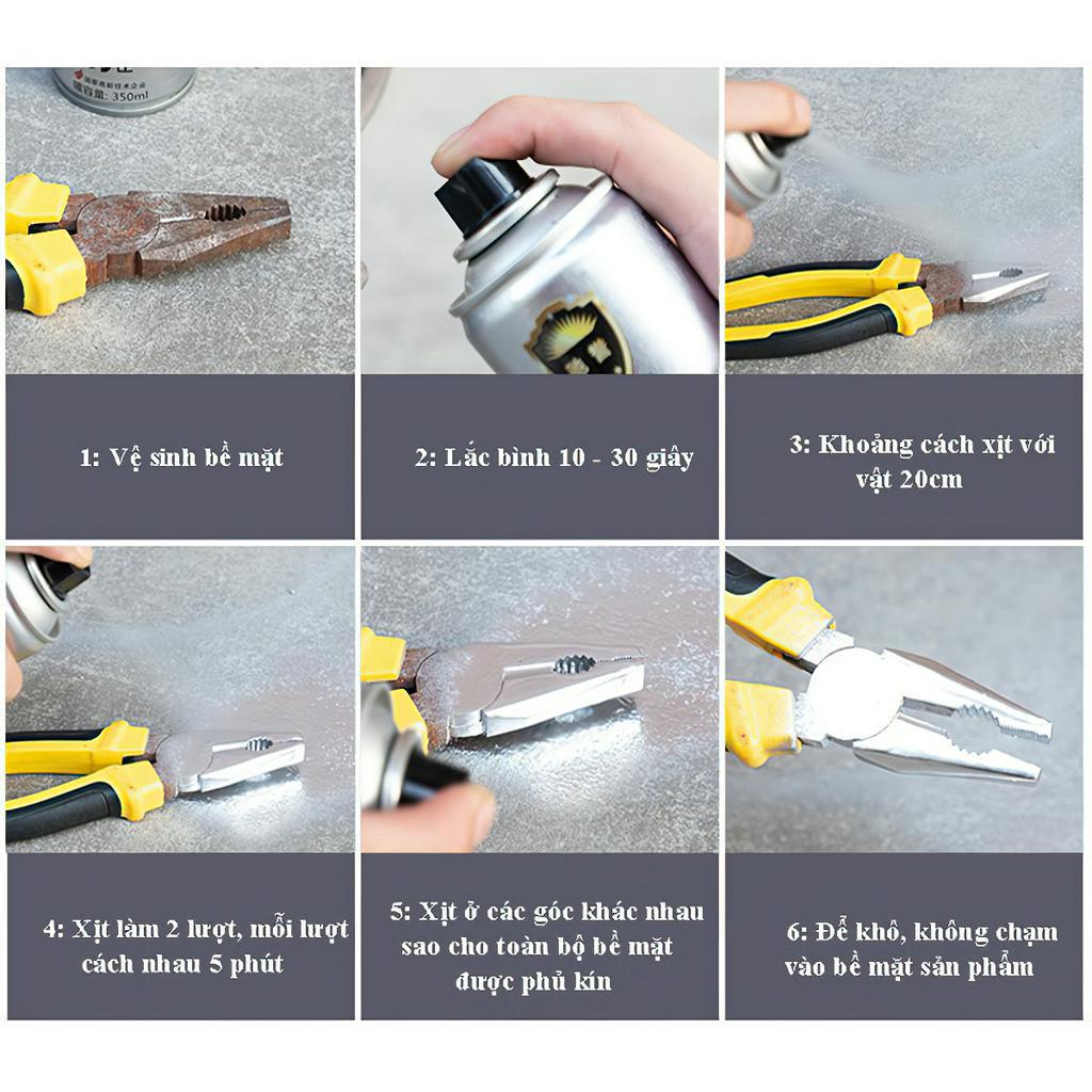 Rusty Spray Paint Xe máy Car Wheel Silver Spray Paint -350ml