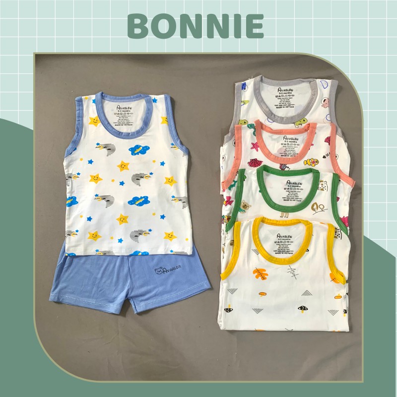 Bộ Ba Lỗ Bé Trai, Bé Gái Set Cotton Cho Bé Bonnie Kids