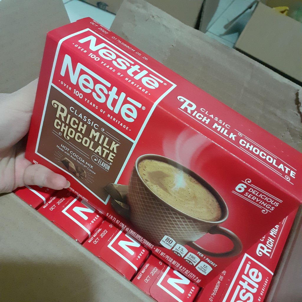 Nestle Hot Cocoa Mix Mỹ Hộp giấy 121g