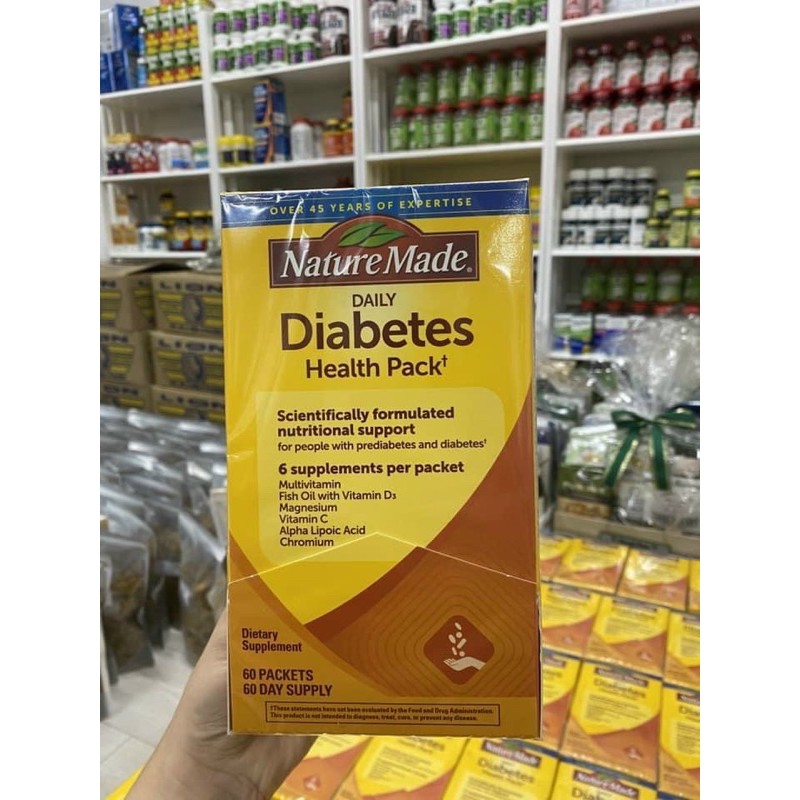 Nature Made Daily Diabetes Health Pack 60 - Thực phẩm chức năng Điều Hòa Tiểu Đường Của Mỹ