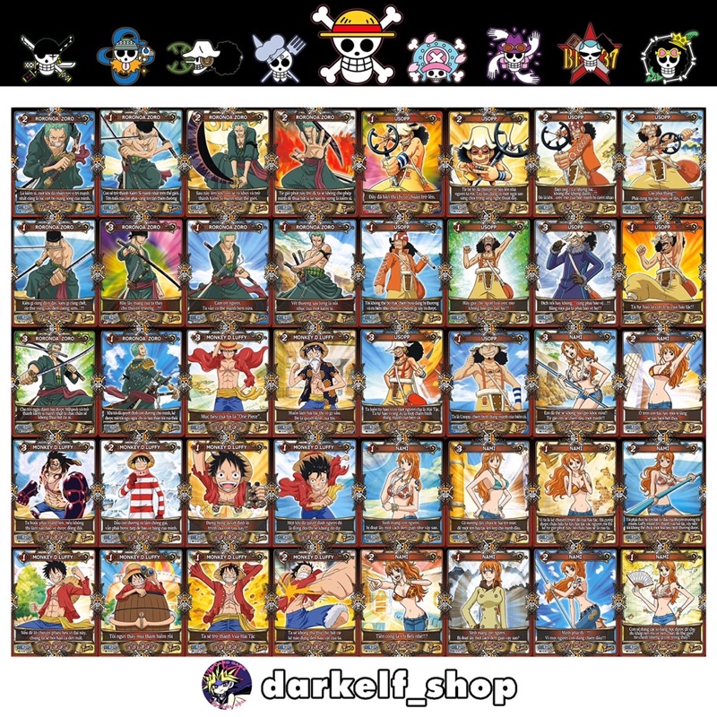 Bộ Thẻ bài Toonies One Piece Ma Trận Liên Hợp 60 thẻ #1.