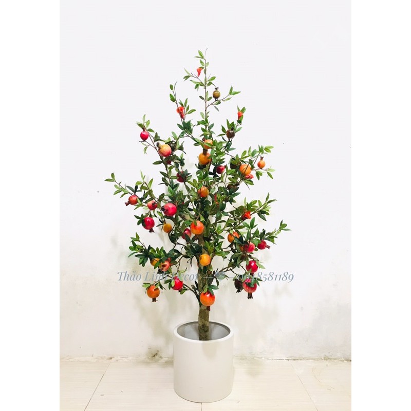 cây giả- cây lựu giả 130cm trang trí cao cấp