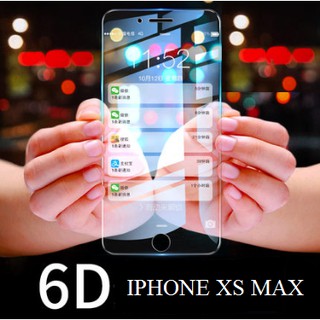 [ IPHONE XS MAX ] Kính cường lực 6D trong suốt iphone chống tia uv và ánh sáng xanh( kèm hộp và combo hỗ trợ dán kính)