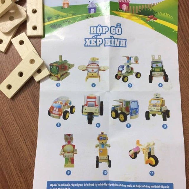 Lắp ráp phương tiện giao thông bằng gỗ